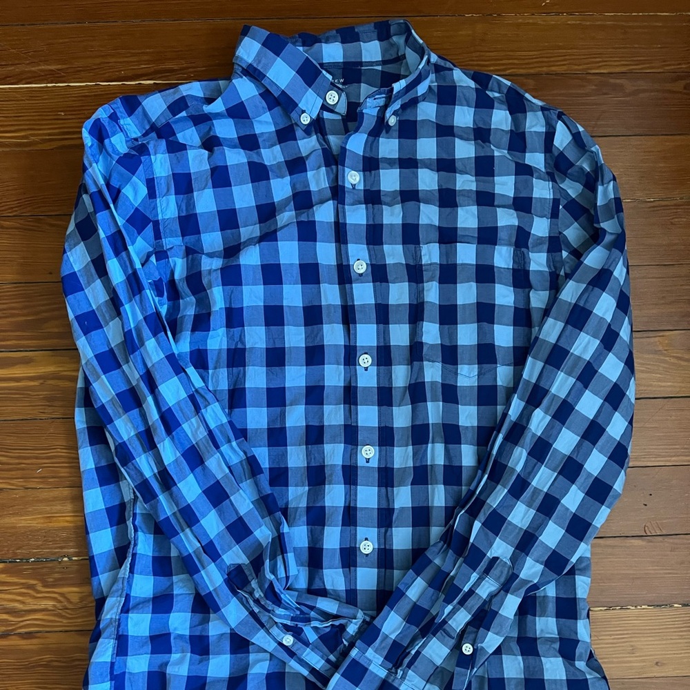 J. Crew checkered shirt